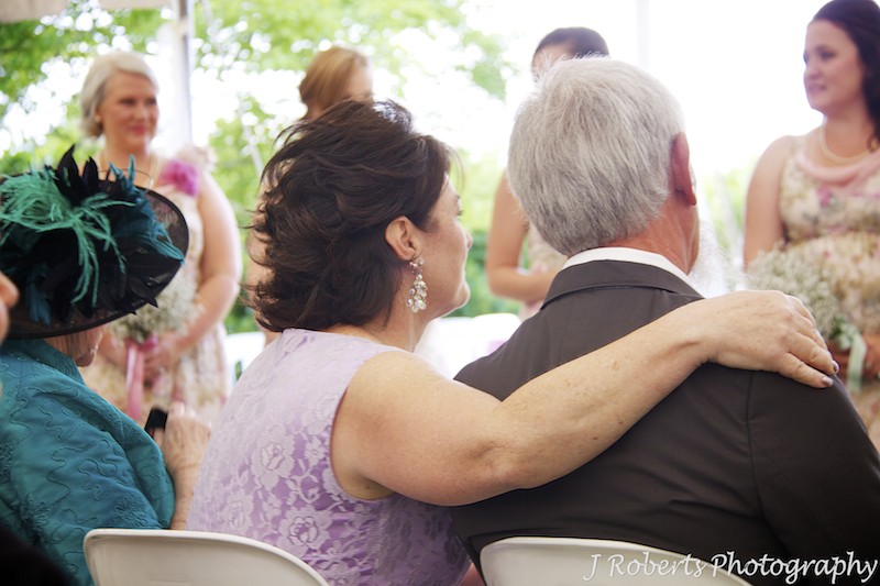 Parents of bride sharing the moment -wedding photography sydney